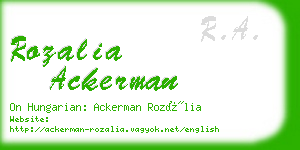 rozalia ackerman business card